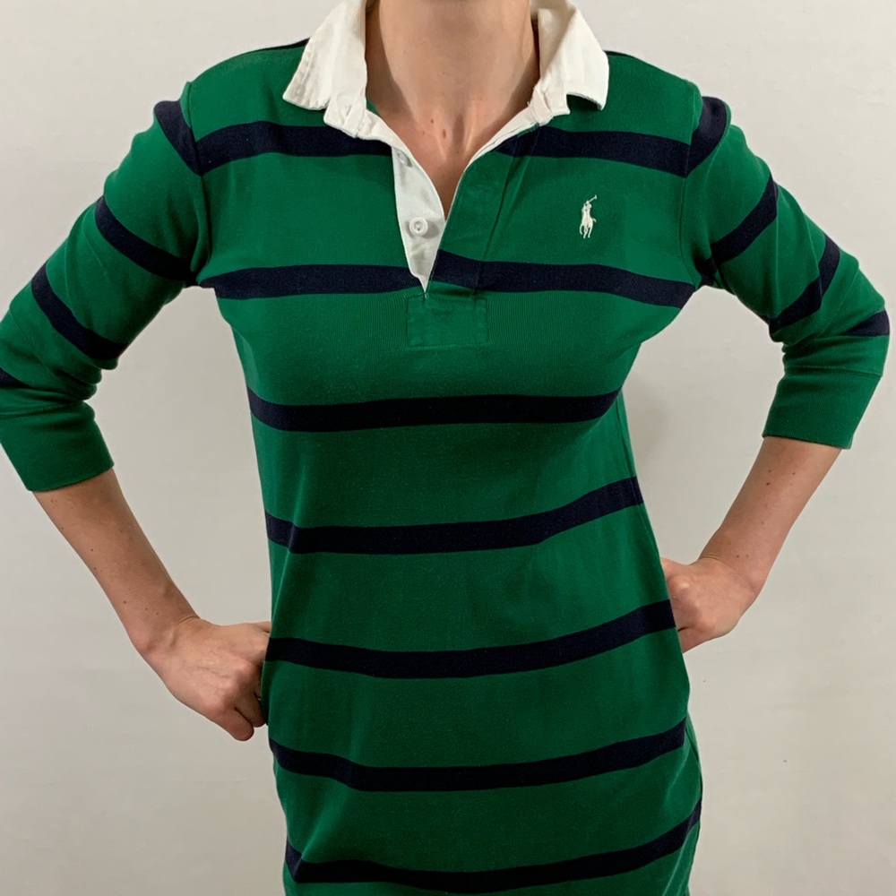 Ralph Lauren: Green & Navy Polo Dress